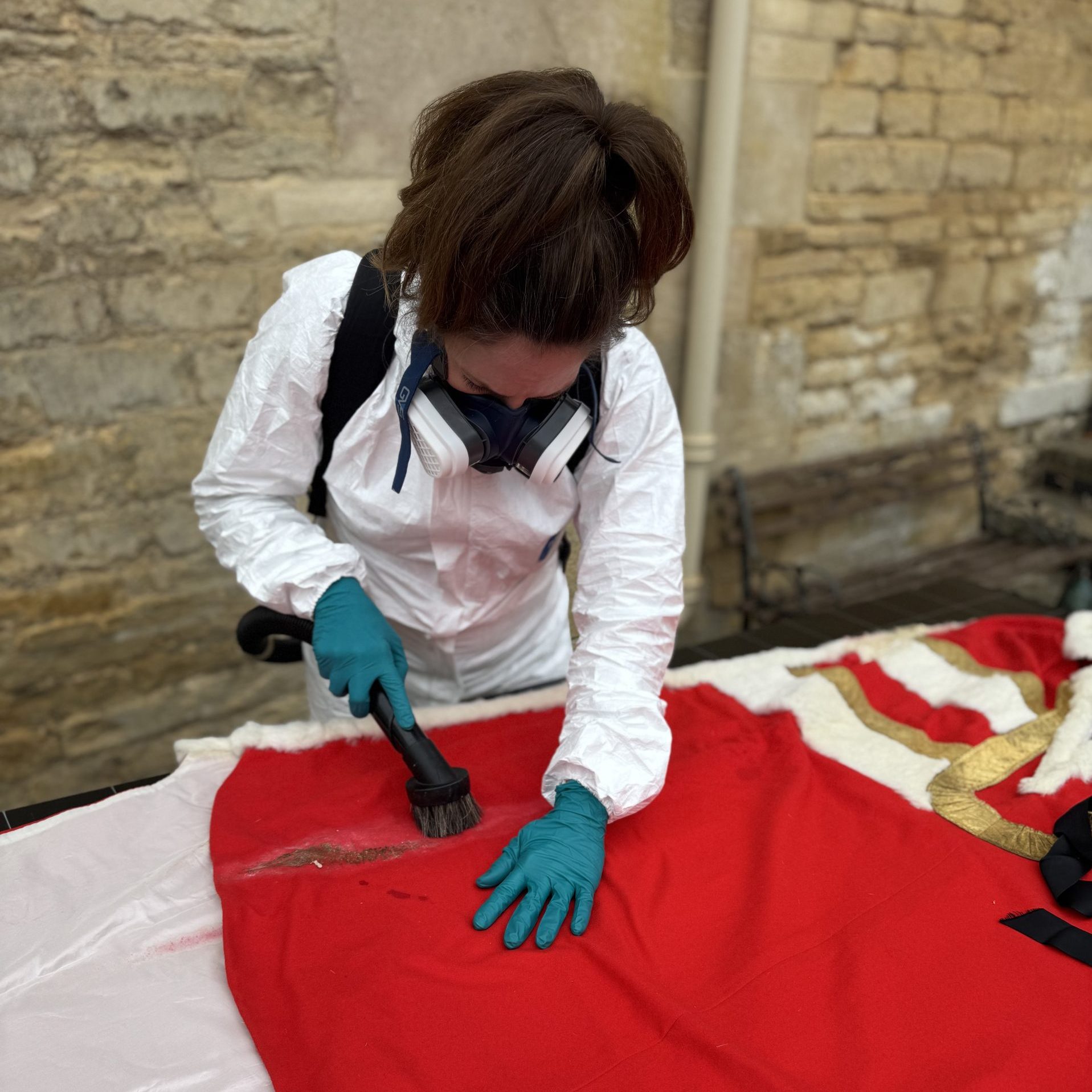 mould removal. textile conservation